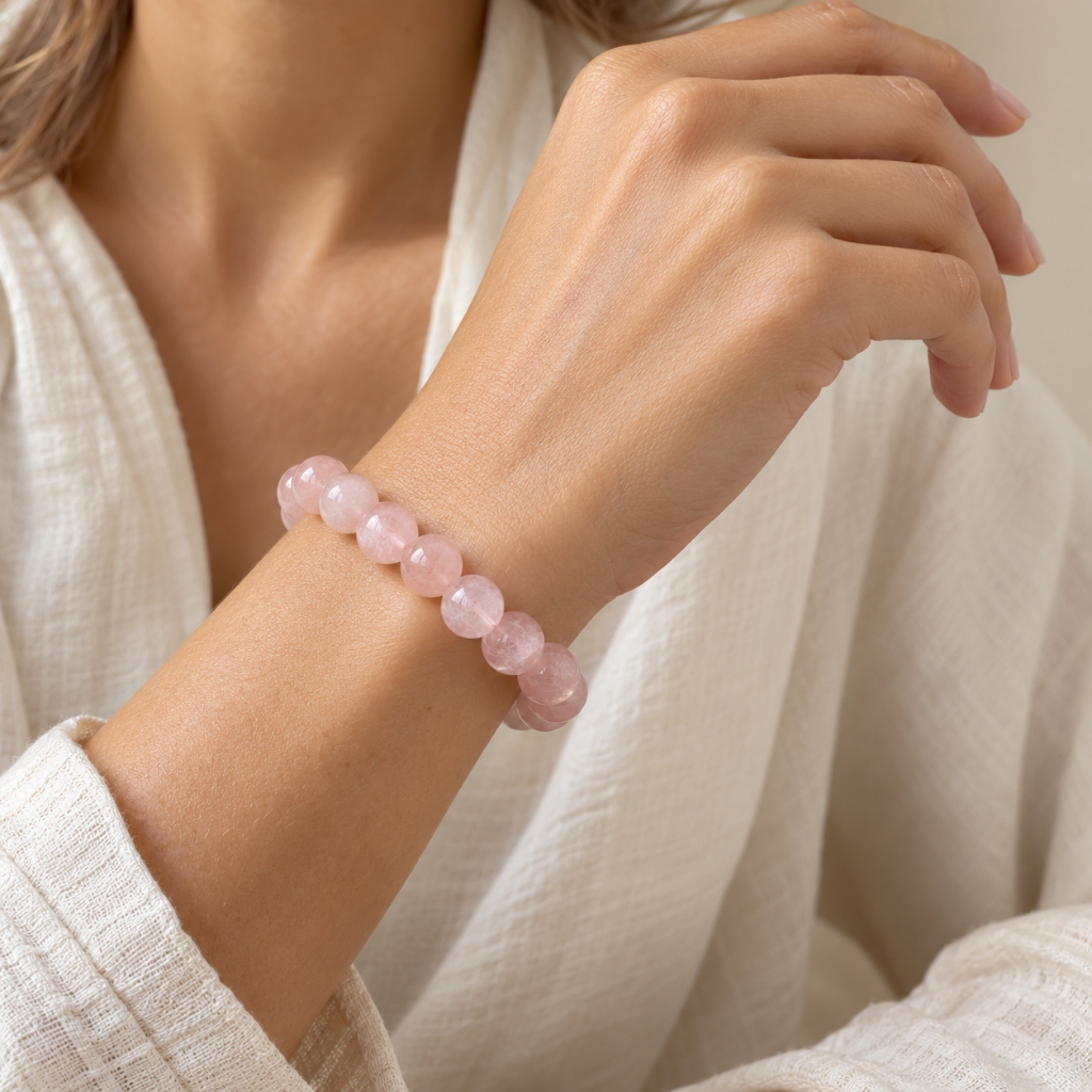 ROSE QUARTZ BRACELET detail 2